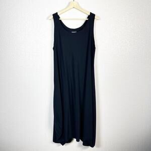 EDW Everday Wear by Spirithouse NWT Womens Black‎ Draped Midi Dress Size X-Large